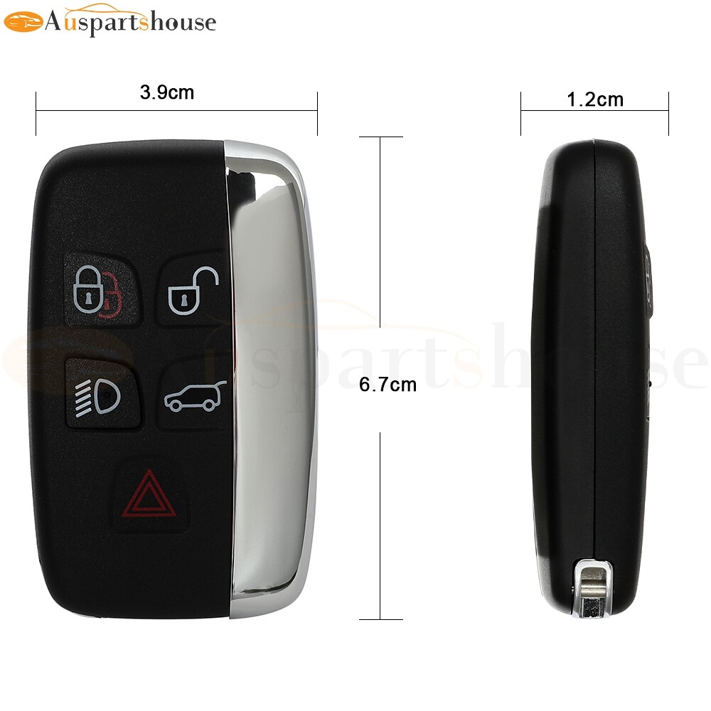 Smart Remote Key Shell Case – Fits 2012-2017 Land Rover Range Rover Evoque – 5-Button