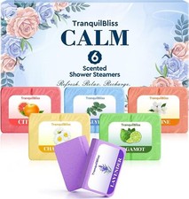 TranquilBliss Shower Steamers with Natural Fragrance, 6 Pack Equals 12 Pack S