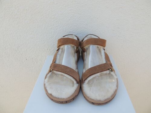 TEVA HURRICANE SHEARLING PECAN SUEDE STRAPPY SANDALS, MEN US 11/ EUR 44.5 ~NEW - Picture 2 of 5