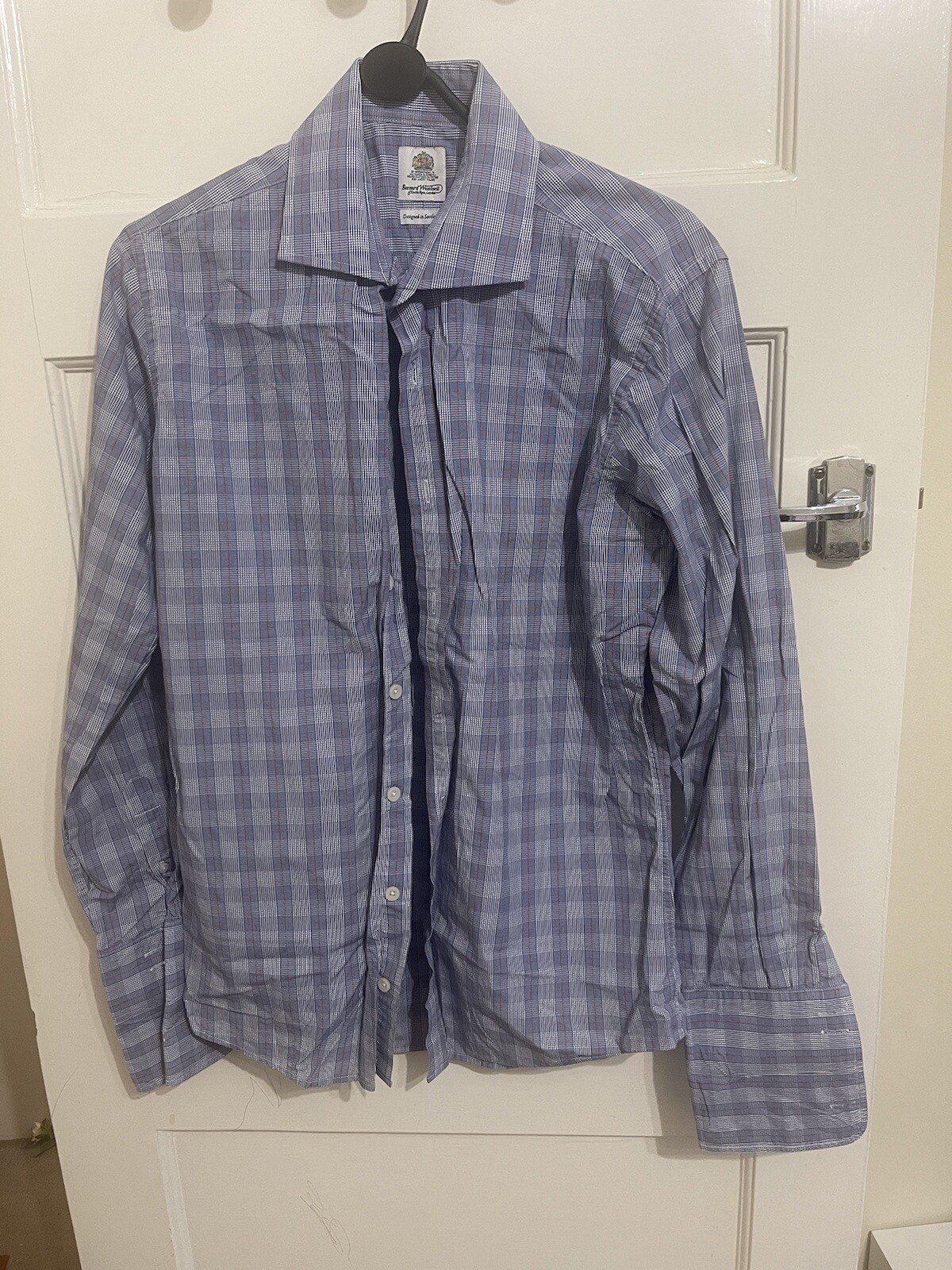 FILA Camicia formale uomo Bernard Weatherill Of Savile Row London blu a quadri 15 5