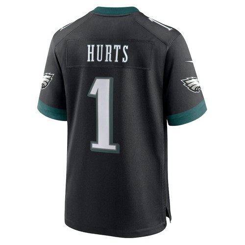 Philadelphia Eagles Jalen Hurts #1 Nike Men's Black Official NFL Game Jersey - 第 3/3 張圖片