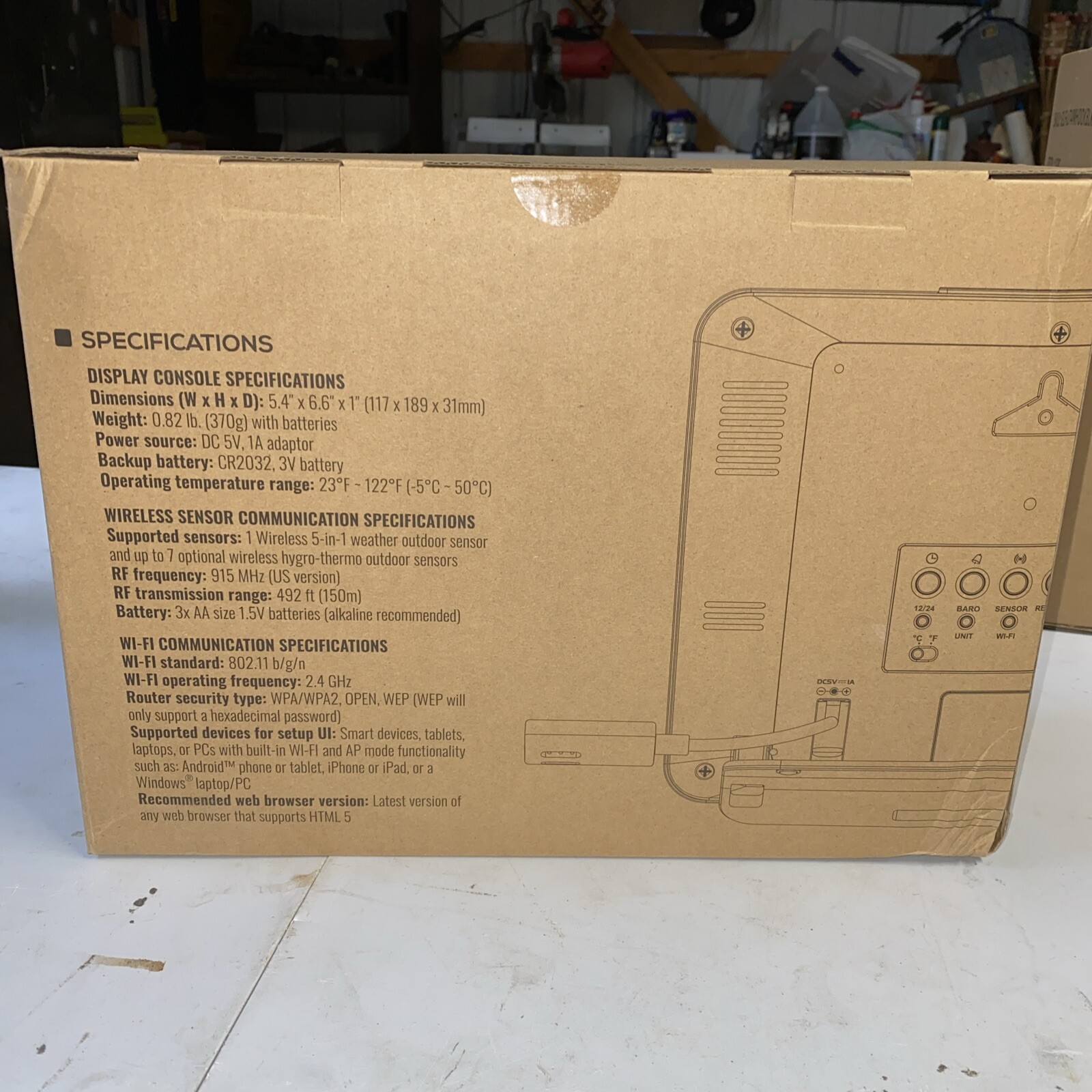 Logia 5-in-1 Wi-fi Weather Station W/Temp, Humidity, Wind Speed, Rain & More