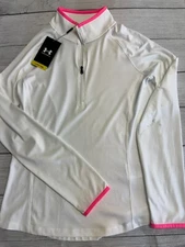 Under Armour Golf Shirt Womens Medium New UPF 50+ Active Athleisure Zip Top