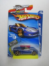 2010 Hot Wheels Faster Than Ever Blue C6 Corvette With Keychain