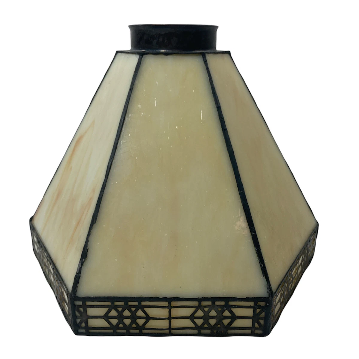 Reproduction slag glass lamp deals