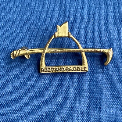 Vintage Equestrian Design Pin with Stirrup & Riding Crop H C Herrington