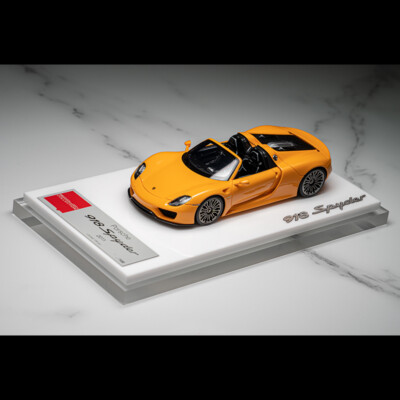 MakeUp 1:43 Porsche 918 Spyder 2011 Signal Yellow Resin Diecast