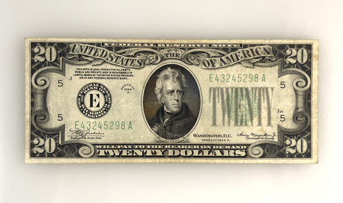 1934 Series A $20 Dollar Bill Note US Federal Reserve Bank of Richmond