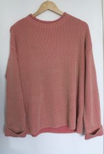 Image of Crew Clothing Jumper Knitwear Pink Stripe Size 12 Womens