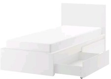letto singolo Contenitore Bianco Ikea. 209× 100  2 cassetti, doghe in legno.