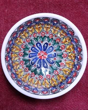 Chez Galip Avanos Signed Ceramic Handpainted 5" Display Bowl