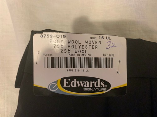 NEW EDWARDS SIGNATURE WOMENS BLACK DRESS / WORK SLACKS POLYESTER WOOL BLEND - Picture 18 of 25