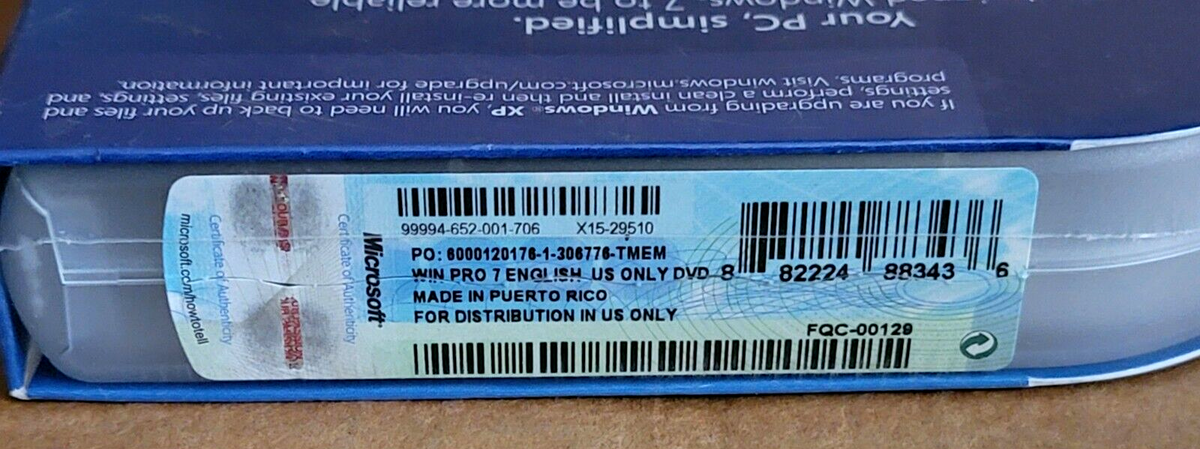 Microsoft Windows 7 Professional Full 32 & 64 Bit DVD MS WIN Microsoft Windows 7 Professional Full 32 & 64 Bit DVD MS WIN