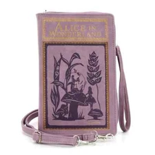 Alice In Wonderland Handbag Purse Crossbody Bag Book Fantasy Unique Novelty Gift
