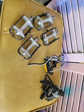 SR SILSTAR SP-100BL ALLOY QUILL PEDALS and Wellgo J15 9/16 M Pedals Lot Vintage