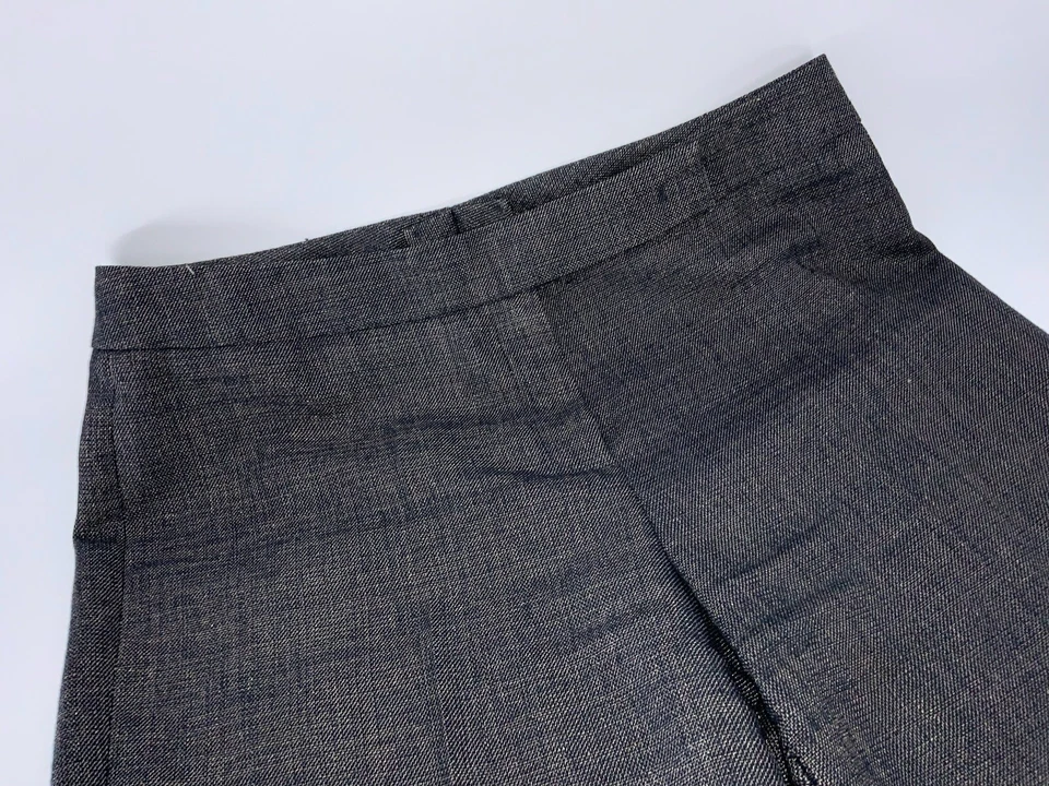 Escada Dress Pants Women’s Sz 8 Gray Wool Poly Bootcut Flat Germany YGI E2-348 - Image 3 of 4