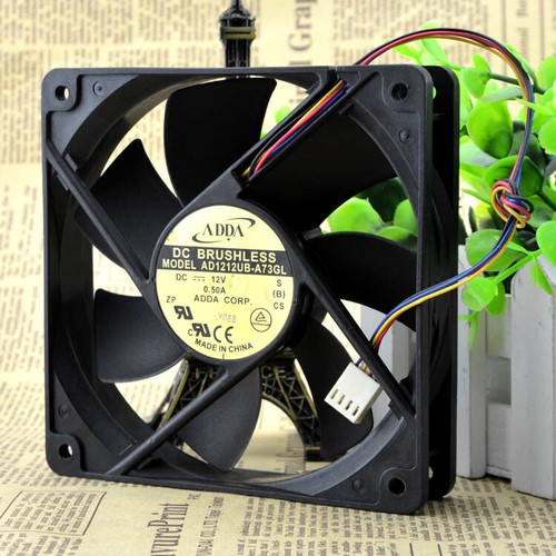1pc ADDA AD1212UB-A73GL 12CM 12025 0.50A 4-wire Double-ball Chassis Cooling Fan - Picture 2 of 5