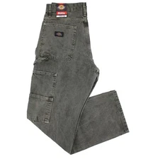 Dickies Men's Carpenter Pants, Double Stitch, 2 Tool Loops, Pockets, Denim Twill