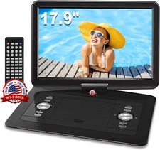Reproductor de DVD port til 17,9 "con pantalla giratoria HD grande para familia