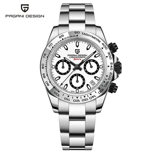 Pagani Design Herren Japan VK63 Quarz Armbanduhr Chronograph PD-1727 Stahlband - Bild 15 von 15