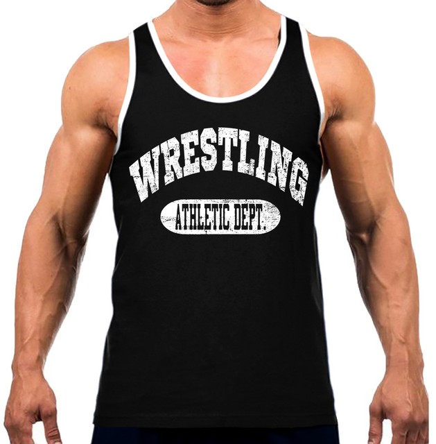 New Men's Wrestling Athletic Dept Black Tank Top WT MMA Fighting Wrestler Beast eBay