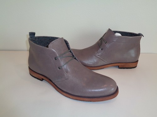 English Laundry Size 12 M SHEFFIELD Grey Leather Chukka Boots New Mens Shoes - Picture 7 of 12