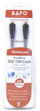Cavo BAFO Premium IEEE 1394 Firewire / Sony i.LINK 6 PIEDI 4/4 4 pin a 4 pin