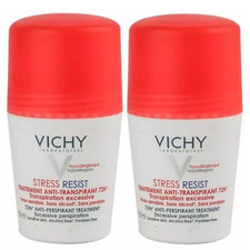 2X VICHY Stress Resist Traitement Anti-Transpirant 72H 50ml New