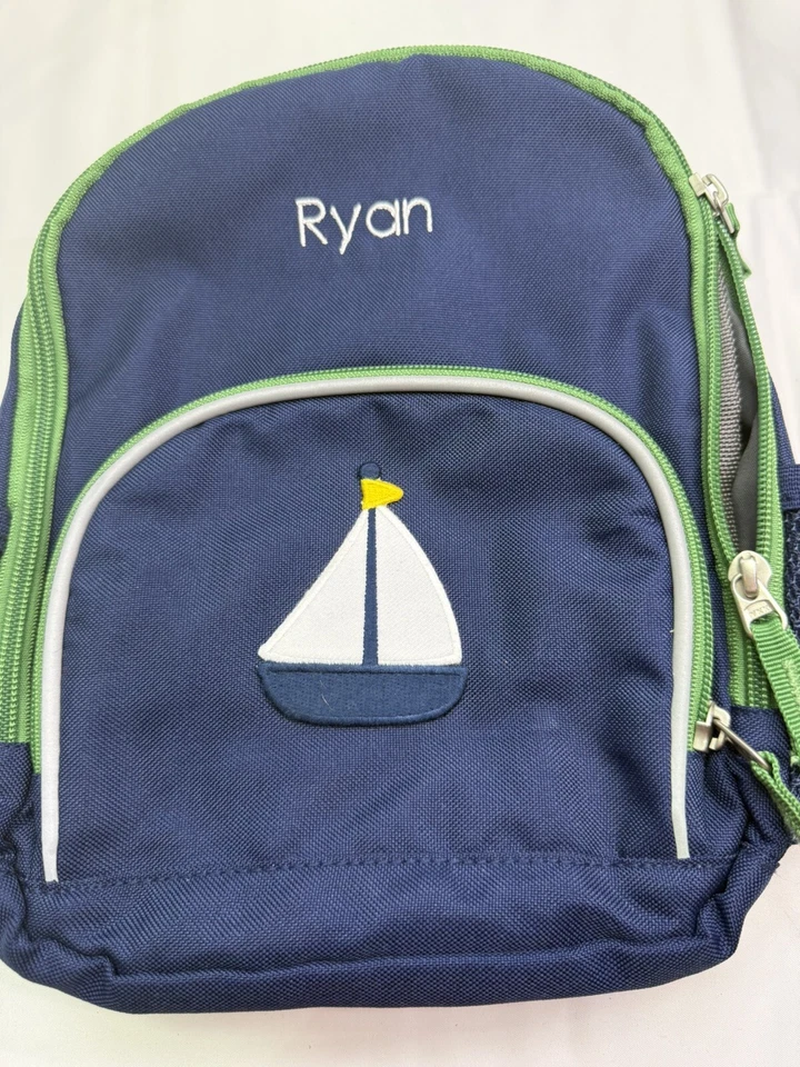 个性化 Pottery Barn 儿童迷你背包“Ryan”个性化帆船幼儿 — 第 2/4 张图片