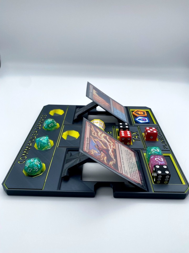 Partner MTG Commander Tray with Card Stand | 3D Printed EDH Damage ...