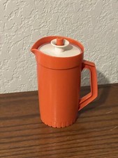 Vintage Tupperware Toys Mini Pitcher Orange 1399-5 With Lid