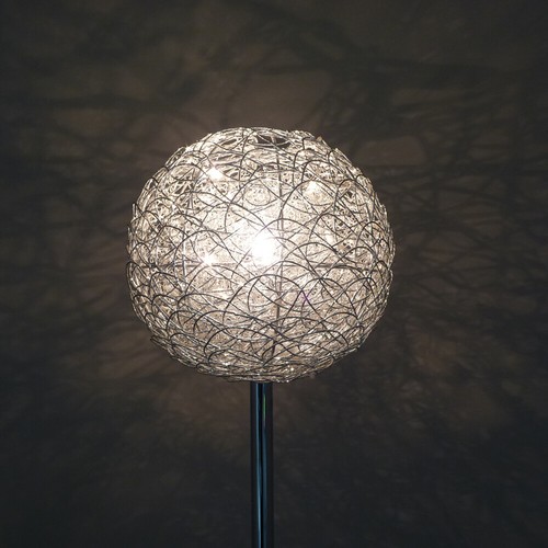 Moderne Halogen- LED Stehleuchte Alissa Alu-Drahtgeflecht Standlampe Dekolampe - Bild 41 von 44