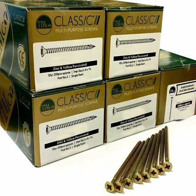 1000er Pack, 12g (6mm) TIMCO PROFESSIONAL CLASSIC LANGHOLZSCHRAUBEN POZI CSK