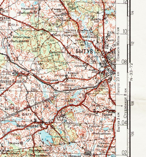 Russian Soviet Military Topographic Map - BYTOW (Poland), 1:100 000, ed. 1982 - Picture 3 of 5