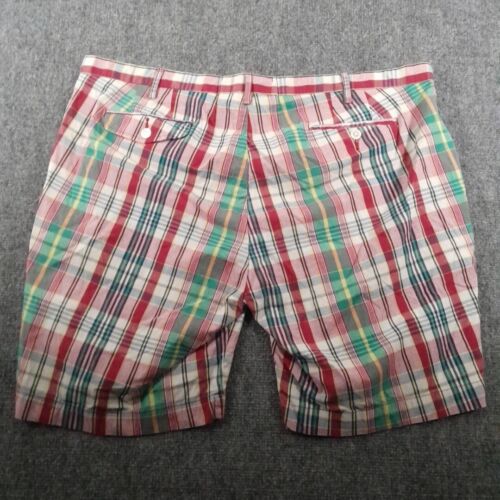 Polo Ralph Lauren vintage pantaloncino uomo 42 chino indiano madras piatto davanti preppy - Foto 2 di 9
