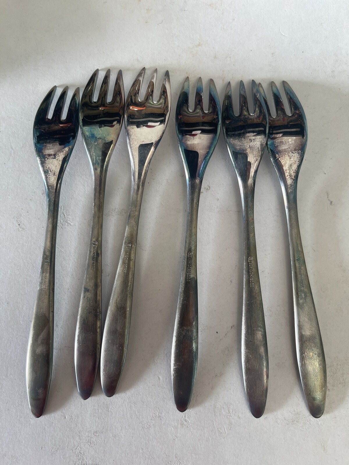 Lot Of 6. Vintage Berndorf Forks. 90/22.  With Box