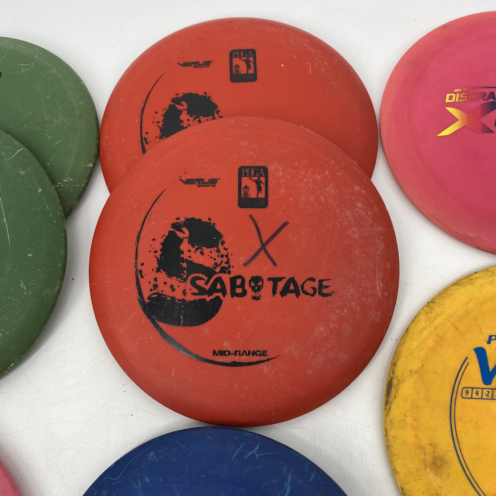 Disc Golf Discs Lot of 9 Putter Driver Mid Range Inova Discraft Verus