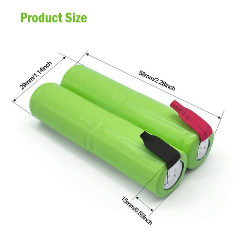 Ni-MH Rechargeable Battery 2/3AA 4.8v 700mAh to Shaver Razor Hair Removal Device - Picture 6 of 10