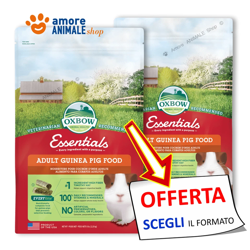 OXBOW - Essential → ADULT - 2,27 / 4,54 / 11,33 kg - Alimento Per Guinea Pig