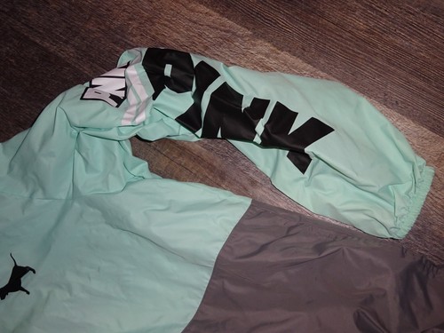 windbreaker anorak regenjacke ~ grau neuwertig ~ Victoria's secret PINK Medium Large - Bild 3 von 11