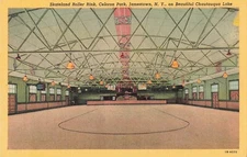 Jamestown, New York Postcard Skateland Roller Rink Chautauqua Lake c 1941    M7