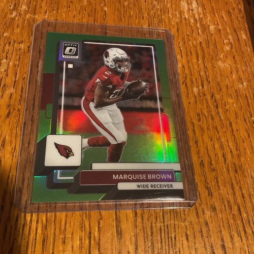 2022 Panini Donruss Optic Lime Green Prizm /35 Marquise Brown #3 - Imagen 2 de 5