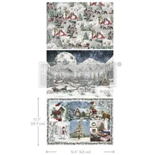 Snowfall Splendor | A3 Fiber Decoupage Pack | Redesign with Prima
