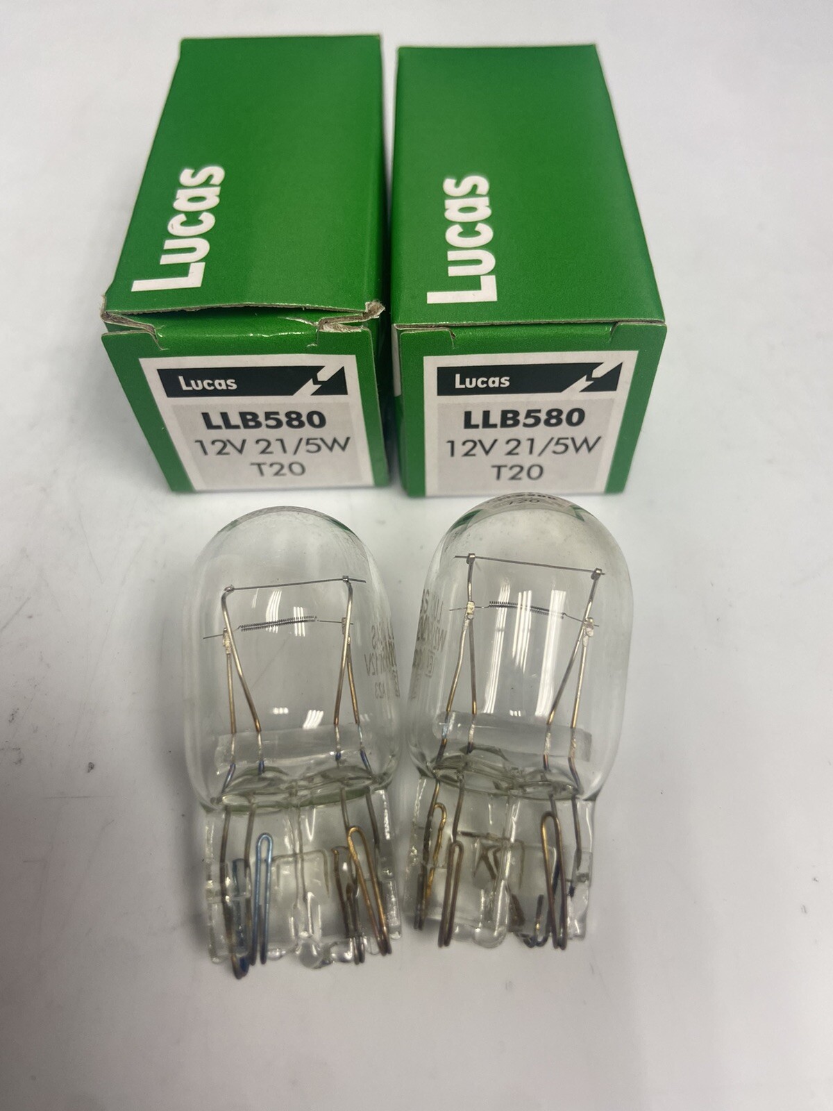 2x LUCAS R580 580 LLB580 12V 21W/5w STOP/TAIL DRL LIGHT BULBS 380w ...