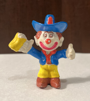 Clown Around 2in. pvc Figure Mego corp, 1981 Rare Drinking Hard To Find #62e
