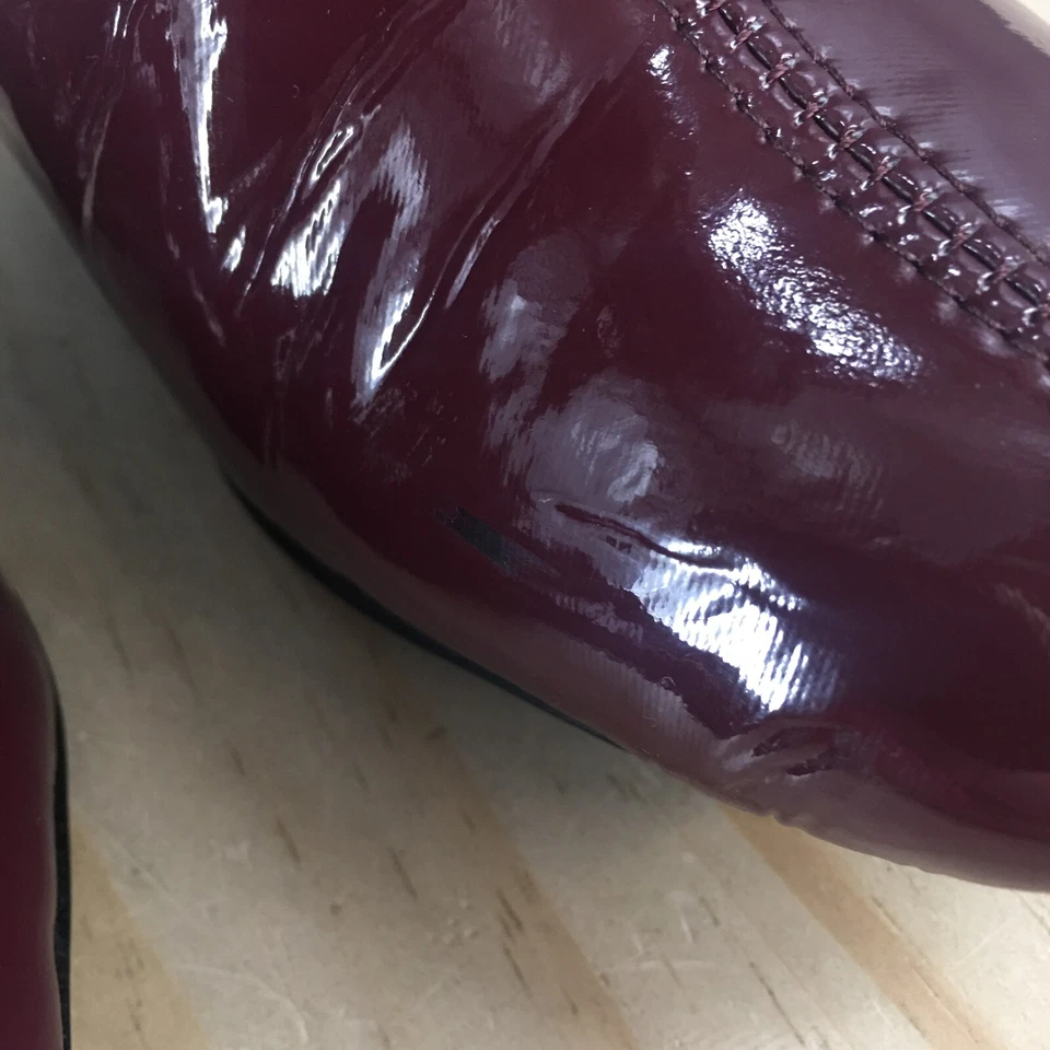 Botas Nine West para mujer 5,5 M chisporroteo 8 sobre la rodilla borgoña informales tacones de carrete Foto 4 de 4