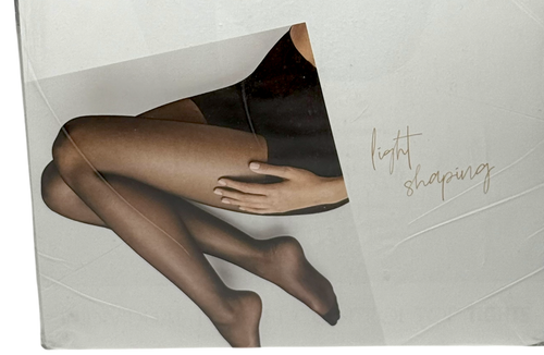 Wolford Individual Control Top Tights Hosiery Caramel sz L 10 Den New $65 - Picture 2 of 6