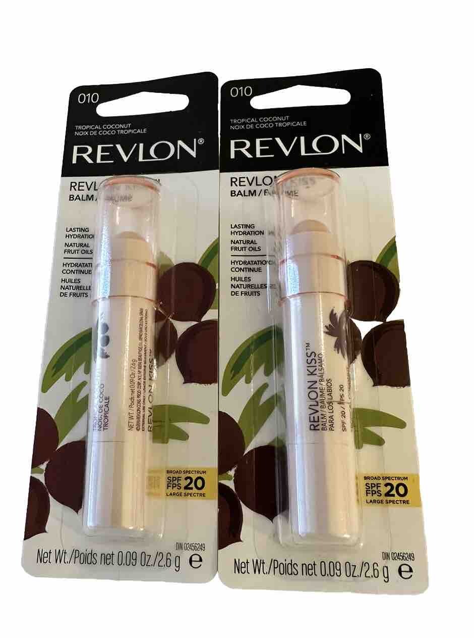 Revlon Kiss Hydrating Lip Balm SPF20 Tropical Coconut 2-Pack-image