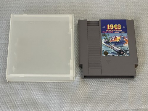 1943 Battle of Midway Capcom Nintendo NES SAUBER GETESTET schönes Etikett mit Etui ANSEHEN!!