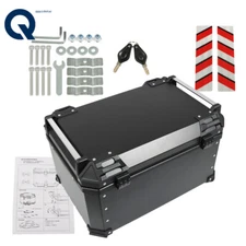 LABLT Motorcycle Tour Tail Box With Security Lock Waterproof Top Case 65L Black